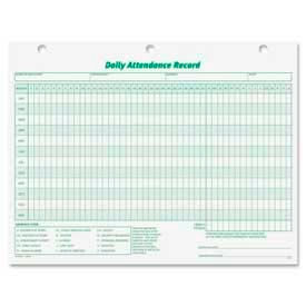 Tops® Daily Attendance Record Forms 11"" x 8-1/2"" White 50 Sheets/Pack