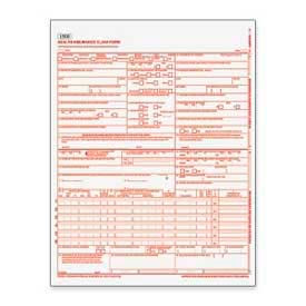 Tops Business Forms TOP50126RV Tops® Laser CMS-1500 Claim Forms, 1-Part, Carbonless, 8-1/2" x 11", White, 500 Forms/Pack image.