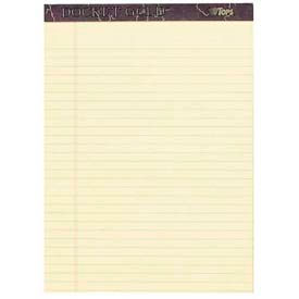 Tops Business Forms 63956 Tops® Docket Gold Legal Pad, 8-1/2" x 11", Wide Ruled, Canary, 50 Sheets/Pad, 6 Pads/Pack image.