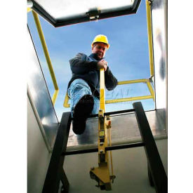 Bilco LU-1 Yellow Powder Coated Steel Ladder Safety Post