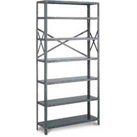 Open Starter, 36"W x 12"D x 73"H, 7 Shelves, 20 Ga, Dark Gray view 2