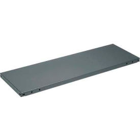 Tri-Boro Steel Flange Shelf 42""W x 12""D 18 Gauge  550 lb Capacity Perforated Dark Gray