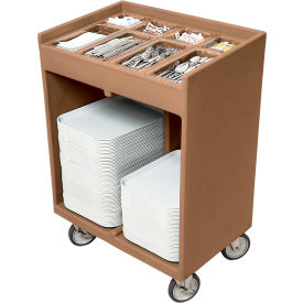 Cambro TC1418157 - Tray and Silver Cart (with Pans and Cover) Coffee Beige