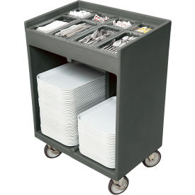 Cambro TC1418191 - Tray and Silver Cart (with Pans and Cover) Granite Gray