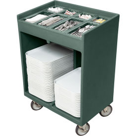 Cambro TC1418192 - Tray and Silver Cart (with Pans and Cover) Granite Green