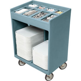 Cambro TC1418401 - Tray and Silver Cart (with Pans and Cover) Slate Blue
