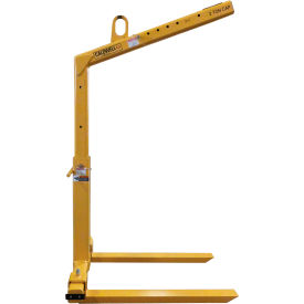 Caldwell Group, Inc. 90ACL-2 Strong-bac Vertical Load Lifter, Adjustable, 2 Ton Cap., 43" Fork Length, Yellow, 2" x 4" Opening image.