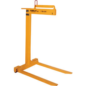 Caldwell Group, Inc. 93W-1-48 Strong-bac Vertical Lightweight Pallet Lifter, Wheeled, 1 Ton Capacity, 36" Fork Length, Yellow image.