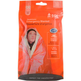 Tender Corp-Genuine First Aid 0140-1222 Survive Outdoors Longer® Emergency Blanket, 56" x 84" image.