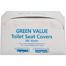 GEN Half-Fold Toilet Seat Covers 14.75" x 16.5" White 5000/Case