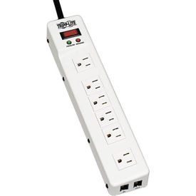Trippe Lite TLM626TEL15 Tripp Lite TLM626TEL15 Safety Metal Surge Suppressor, 6 Right-Angle Outlets, 15 Cord, 1340 Joules image.