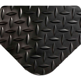 Tennesee Mat Co 497.58x4x75BK Wearwell® SMART™ Diamond-Plate Anti Fatigue Mat 5/8" Thick 4 x 75 Black image.