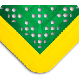 Tennesee Mat Co 546.58x27x30GNYL Wearwell® F.I.T.™ Emergency Eyewash Kit 5/8" Thick 2.25 x 2.5 Green/Yellow Edging  image.