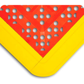 Tennesee Mat Co 546.58x27x30RDYL Wearwell® F.I.T.™ Emergency Shower Mat Kit 5/8" Thick 2.25 x 2.5 Red/Yellow Edging  image.