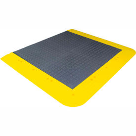 Tennesee Mat Co 556.78x42x84CHYL Wearwell® ErgoDeck® Comfort Kit 7/8" Thick 7 x 3.5 Charcoal/Yellow Border image.