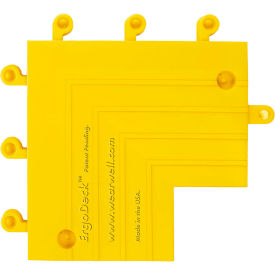 Tennesee Mat Co 560.78x6x9x9YL Wearwell® ErgoDeck® Heavy Duty Inside Corner 7/8" Thick 9" x 9" Yellow image.