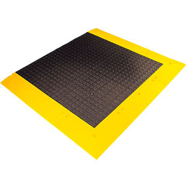 Tennesee Mat Co 566.78x42x48CHYL Wearwell® ErgoDeck® General Purpose Kit 7/8" Thick 4 x 3.5 Charcoal/Yellow Border image.