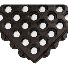 Wearwell® 24/Seven® NBR Rubber Anti Fatigue Mat 5/8"" Thick 3' x3' Black