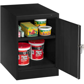 Tennsco Corp 1824-BLK Tennsco Desk Height Cabinet 1824DP 03 - Welded 19"W x 24"D x 30"H Black image.