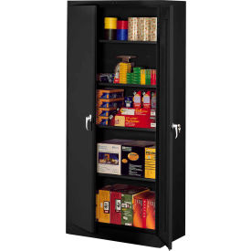 Tennsco Corp 1870-BLK Tennsco Deluxe Storage Cabinet, 36"Wx18"Dx78"H, Black, Unassembled image.