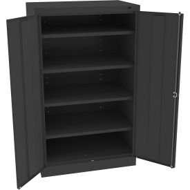 Tennsco Corp 6024-BLK Tennsco Standard All-Welded Storage Cabinet, Turn Handle, 36"Wx24"Dx60"H, Black image.