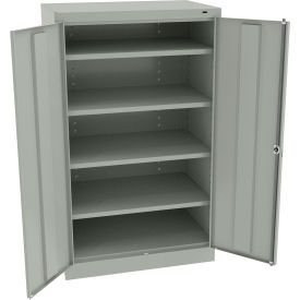 Tennsco Corp 6024-LGY Tennsco Standard All-Welded Storage Cabinet, Turn Handle, 36"Wx24"Dx60"H, Light Gray image.