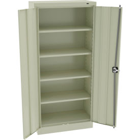 Tennsco Corp 6615-CPY Tennsco Smart Space All-Welded Storage Cabinet, 30"Wx15"Dx66"H, Champagne Putty image.
