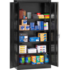 Tennsco Corp 7218-BLK Tennsco Standard All-Welded Storage Cabinet, Turn Handle, 36"Wx18"Dx72"H, Black image.