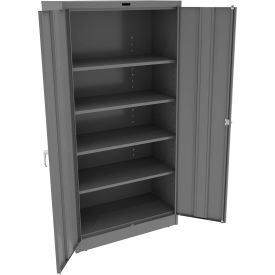 Tennsco Corp 7218DLX-MGY Tennsco Expanded Deluxe All-Welded Storage Cabinet, 36"Wx18"Dx72"H, Medium Gray image.
