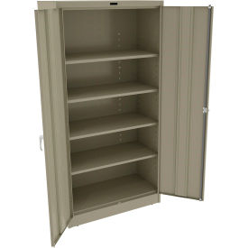 Tennsco Corp 7218DLX-SND Tennsco Expanded Deluxe All-Welded Storage Cabinet, 36"Wx18"Dx72"H, Sand image.