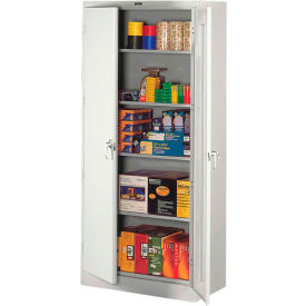 Tennsco Corp 7824-LGY Tennsco Deluxe All-Welded Storage Cabinet, 36"Wx24"Dx78"H, Light Gray image.