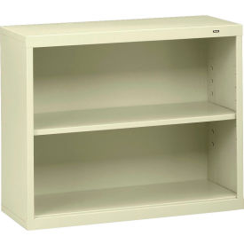 Welded Bookcase, 34-1/2"W x 13-1/2"D x 28"H, 2 Openings, Champagne/Putty view 2