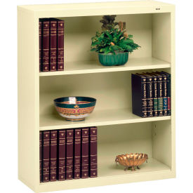 Welded Bookcase, 34-1/2"W x 13-1/2"D x 40"H, 3 Openings, Champagne/Putty view 2