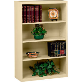 Welded Bookcase, 34-1/2"W x 13-1/2"D x 52"H, 4 Openings, Sand view 2