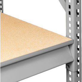 Tennsco Corp BU-4824P-MGY Tennsco Extra Shelf Level For Bulk Storage Rack, Wood Deck, 50"W x 24-1/4"D x 3-5/8"H, Medium Gray image.