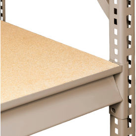 Tennsco Corp BU-4824P-SND Tennsco Extra Shelf Level For Bulk Storage Rack, Wood Deck, 50"W x 24-1/4"D x 3-5/8"H, Sand image.