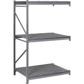 Tennsco Corp BU-483684CA-MGY Tennsco 3 Level, Bulk Storage Rack, Steel Deck, Add On, 52-3/16"W x 36-1/4"D x 84"H, Medium Gray image.