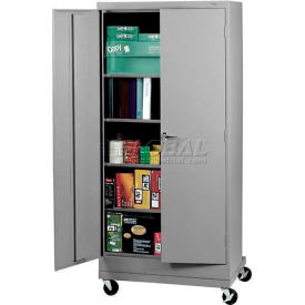 Tennsco Corp CK7818-CPY Tennsco Mobile Deluxe Storage Cabinet CK7818-CPY - Welded 36"W X 18"D X 78-3/4" H, Champagne Putty image.