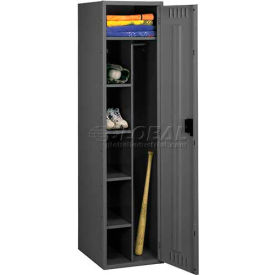 Tennsco Corp CMS-182172-A-MGY Tennsco® 1-Tier 1 Door Combination Locker, 18"W x 21"D x 72"H, Medium Gray, All-Welded image.