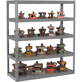 Global Industrial B2354977 Global Industrial 5 Shelf, Heavy Duty Boltless Die Shelving, Starter, 60-5/8"W x 24-5/8"D x 72"H image.