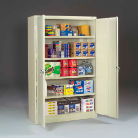 Tennsco Corp J2478SU-CPY Tennsco Jumbo All-Welded Storage Cabinet, Assembled, 48"Wx24"Dx78"H, Champagne Putty image.