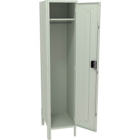 Tennsco® 1-Tier 1 Door Locker with Legs 15"W x 21"D x 78"H Light Gray Unassembled 