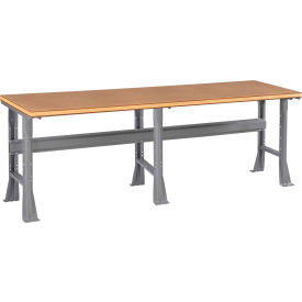 Tennsco Corp WB-1-3096C-MGY Tennsco Extra Long Workbench, 96 x 30", Flared Leg, Compressed Wood Square Edge image.