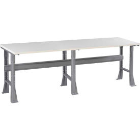 Tennsco Corp WB-1-3096P-MGY Tennsco Extra Long Workbench, 96 x 30", Flared Leg, Laminate Square Edge image.