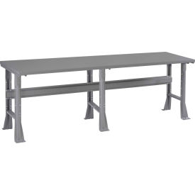 Tennsco Corp WB-1-3096S-MGY Tennsco Extra Long Workbench, 96 x 30", Flared Leg, Steel Square Edge image.