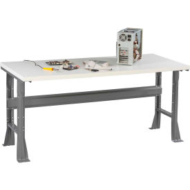 Tennsco Corp WB-1-3672P-MGY Tennsco Workbench with Flared Leg, 72 x 36", Laminate Square Edge image.