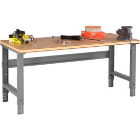 Tennsco Corp WBA-1-3060C-MGY Tennsco Adjustable Height Workbench, 60 x 30", Compressed Wood Square Edge image.