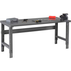 Tennsco Corp WBA-1-3060S-MGY Tennsco Adjustable Height Workbench, 60 x 30", Steel Square Edge image.