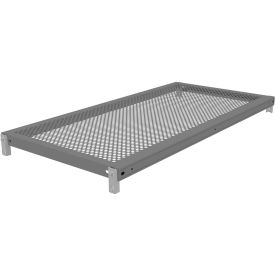 Tennsco Corp ZMPS-3618-MGY Tennsco Z-Line Additional Perforated Steel Shelf Level with Clips - 36"W x 18"D x 1-5/16"H image.