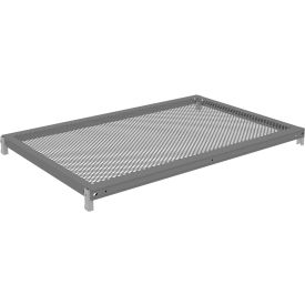 Tennsco Corp ZMPS-3624-MGY Tennsco Z-Line Additional Perforated Steel Shelf Level with Clips - 36"W x 24"D x 1-5/16"H image.